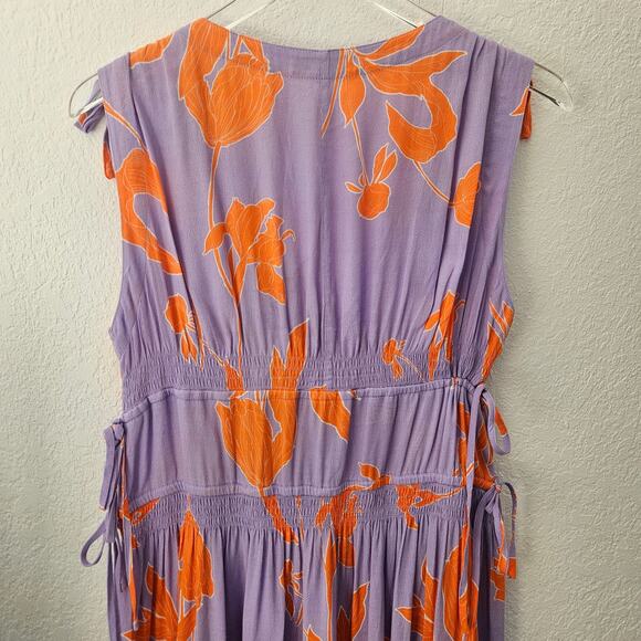 Thakoon Collective Floral Midi Dress - Size 10 - MSRP $370 Beachy - Picture 5 of 8
